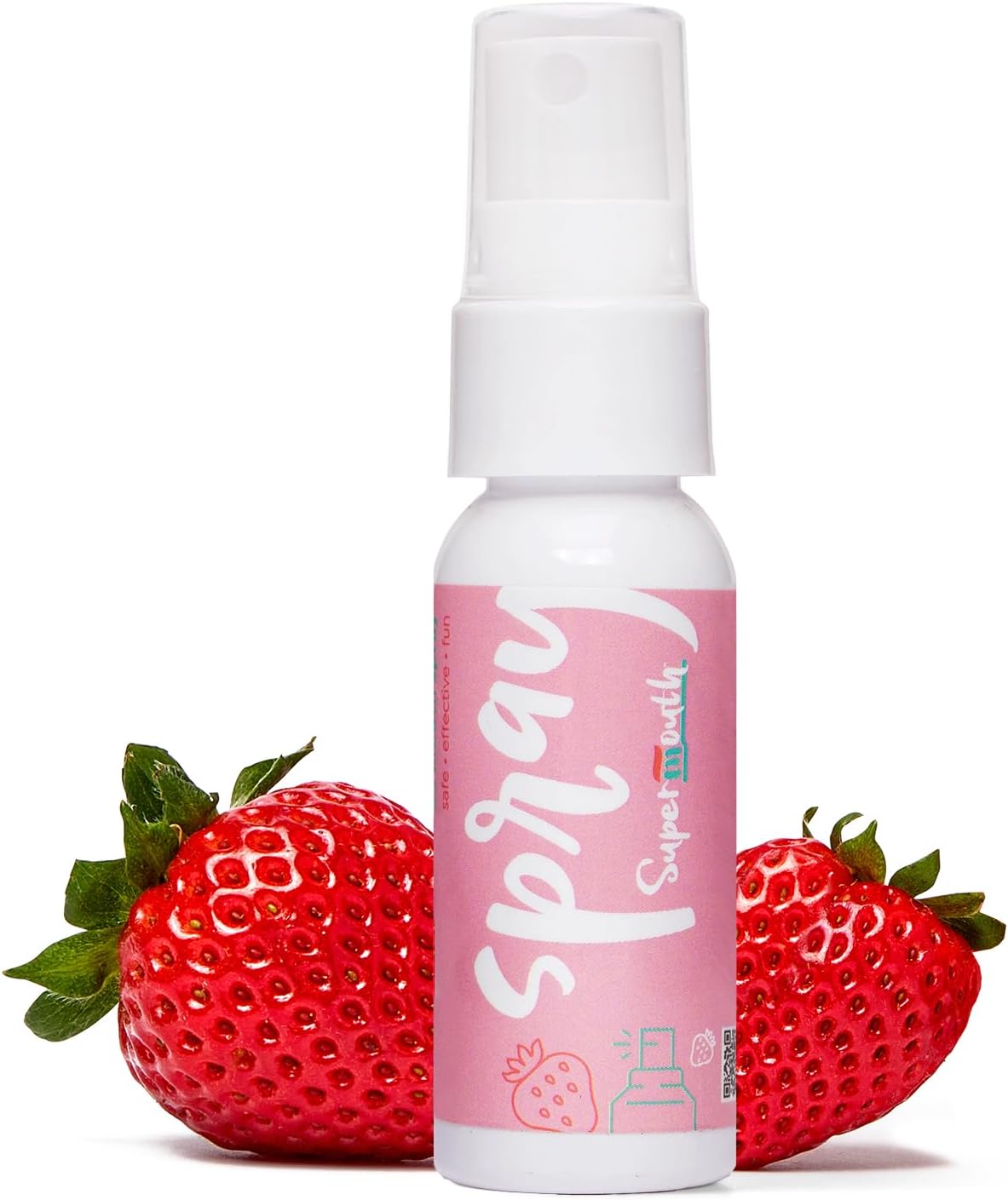 SuperMouth Fluoride Free Breath Freshener Mouth Spray, Strawberry