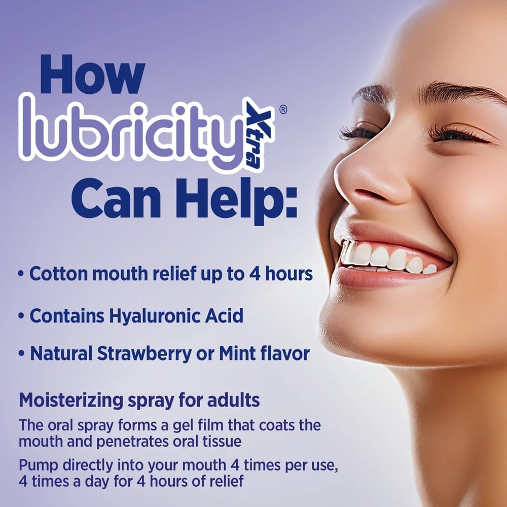 Moisturizer Oral Spray - Advanced Formula - Hyaluronic Acid and Xylitol, Saliva Substitute Oral Spray, The Most Satisfactory Solution in Dry Mouth Products (0.5 Fl. Oz., Strawberry)