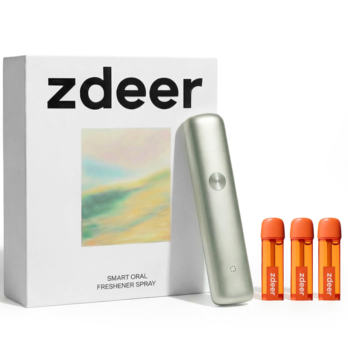 ZDEER PW13 Electric Cool Breath Spray, Probiotic Mouth Spray, Oral Spray Alcohol-Free for Fresh Breath & Dry Mouth,Rechargeable, 3 Flavor Cartridges, Travel Size, Ideal for Dating Office Daily Use