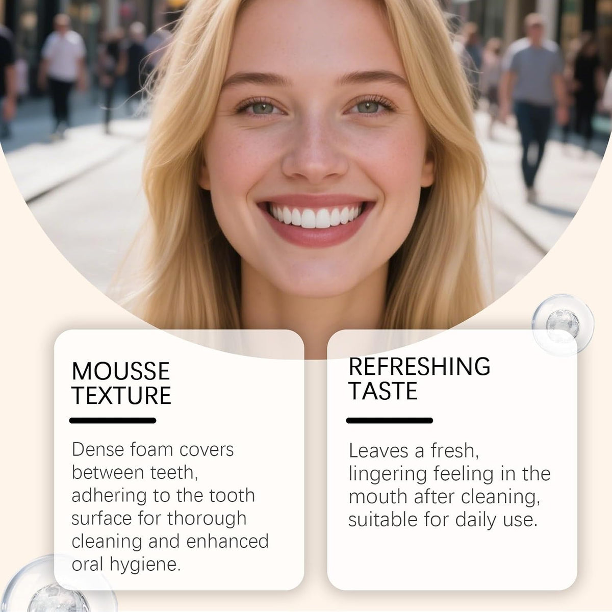 Premium Oral Care Mousse for Daily Fresh Breath Support, Smooth Foam & Gentle Cleaning Experience(3pcs)