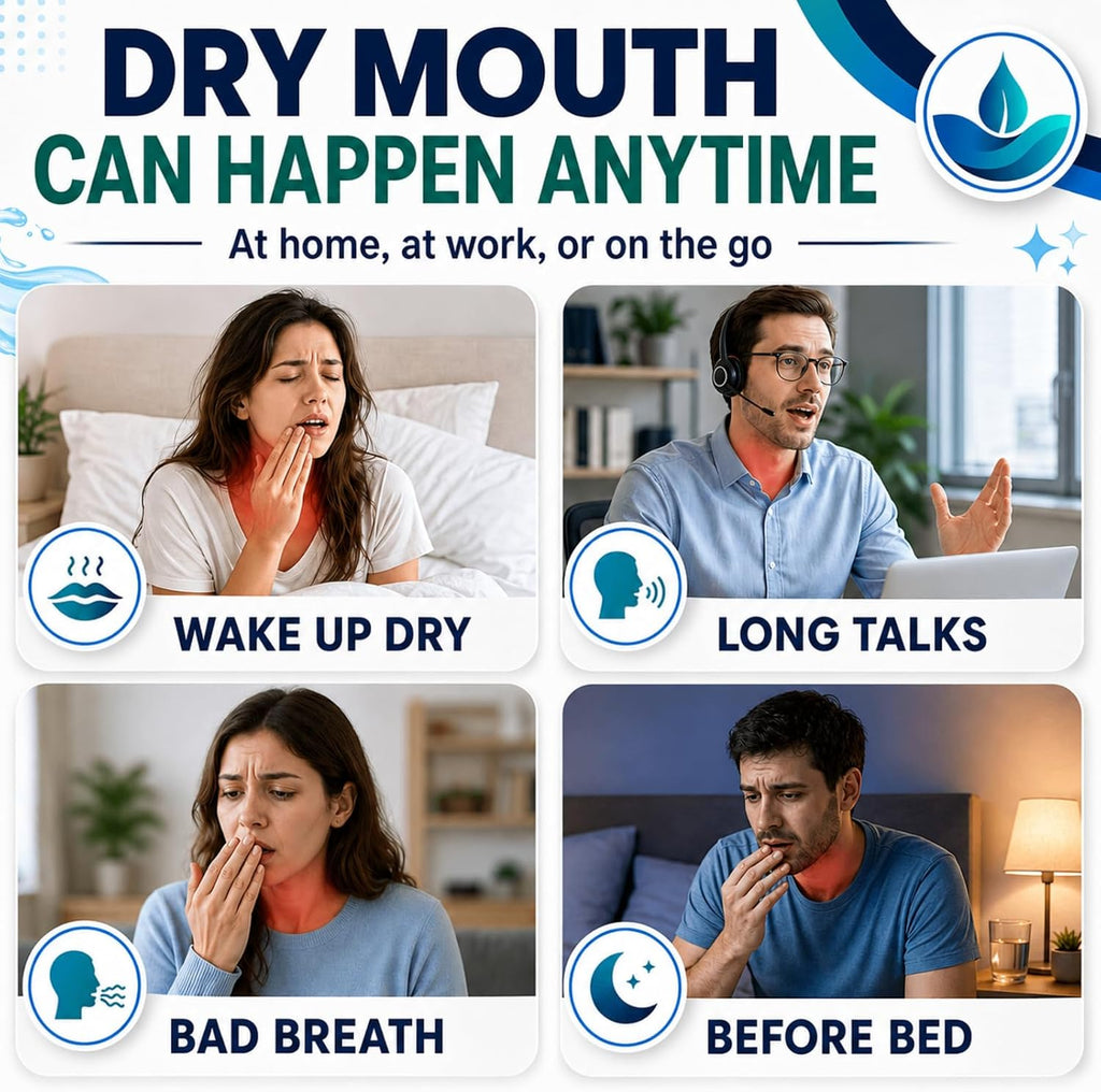Dry Mouth Spray for Adults, Long-Lasting Mouth Moisturizer, 2 Fl Oz