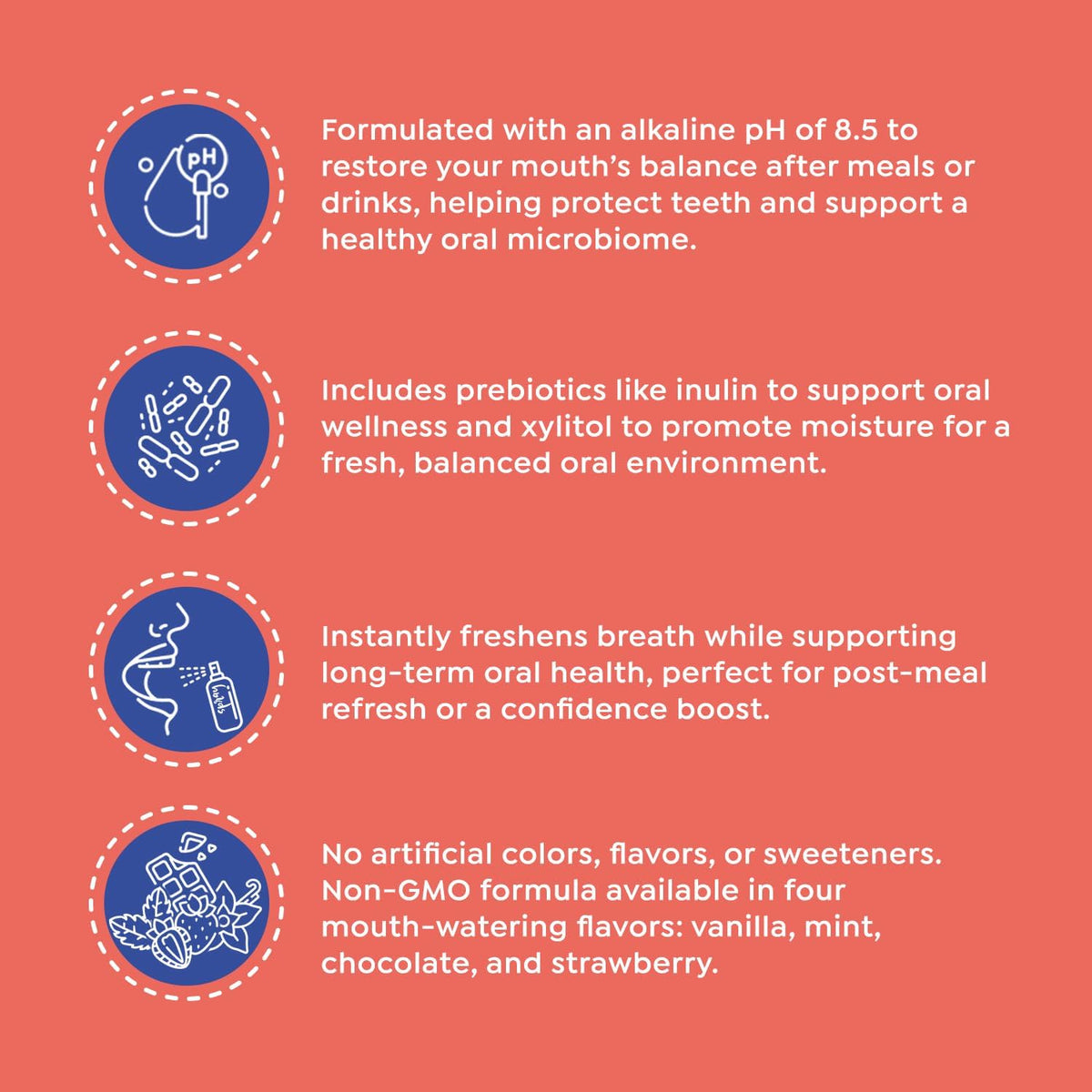 SuperMouth Fluoride Free Breath Freshener Mouth Spray, Strawberry