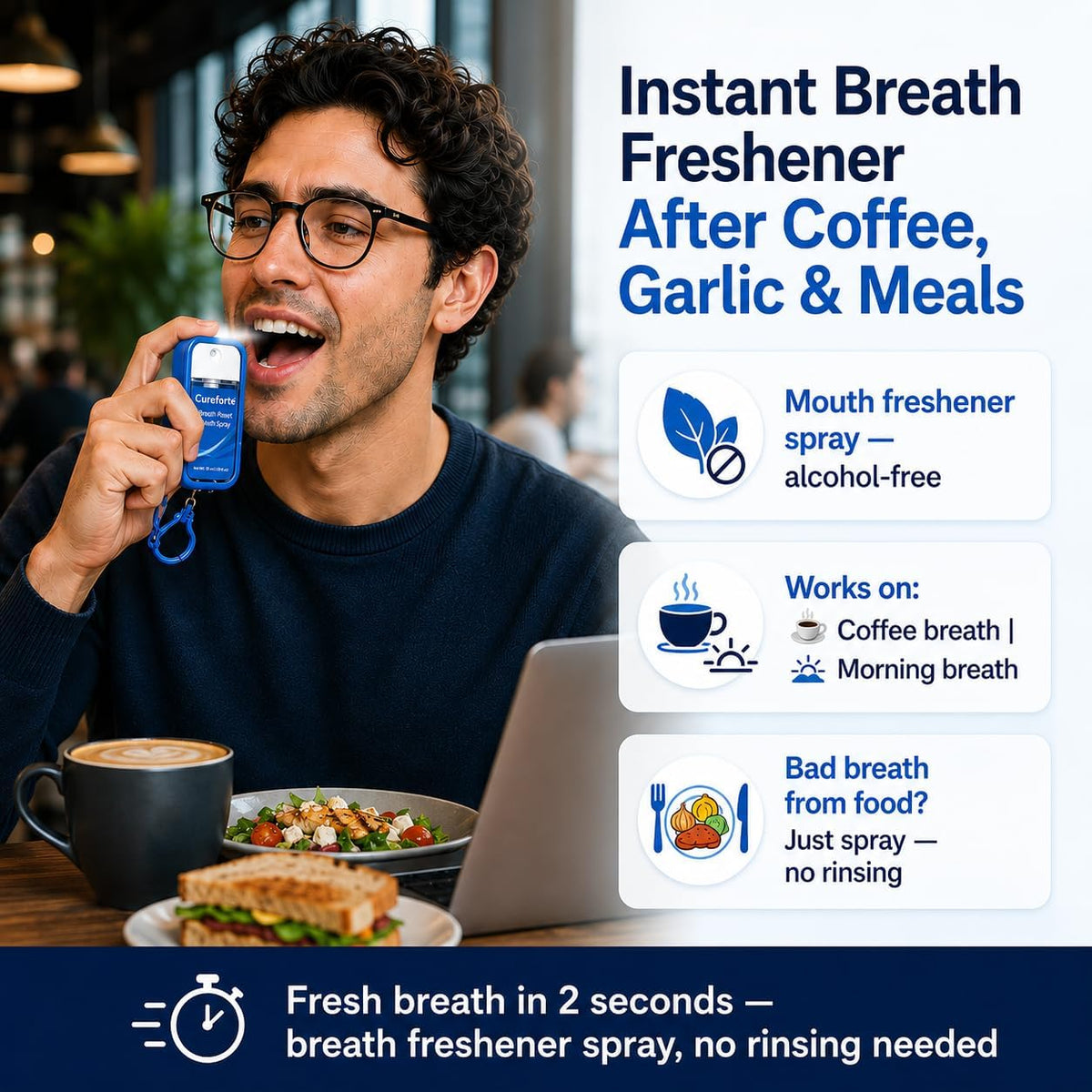 Breath Reset Mouth Spray – OTC Oral Antiseptic, Relieves Dry Mouth – CPC + Glycerin Formula, Alcohol-Free, Sugar-Free – 1.18 Fl Oz (35mL)