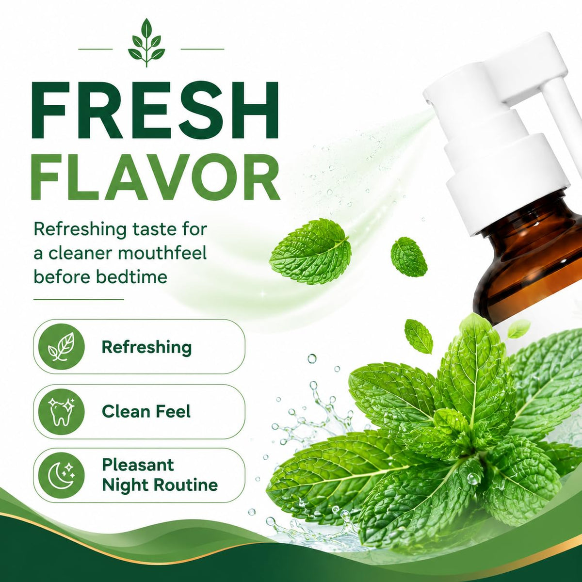 SOMMA ORAL SPRAY, Plant-Based Fresh Mint Flavor 1 Fl Oz