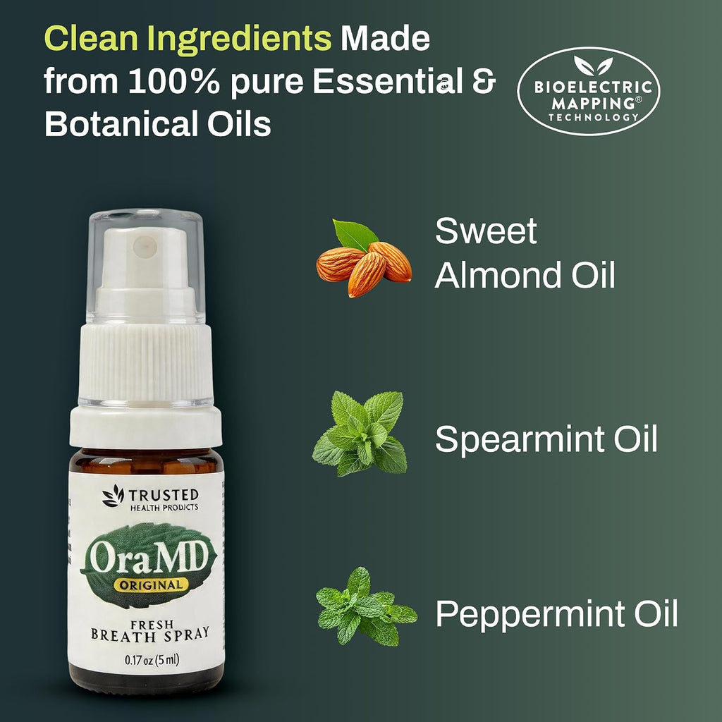 OraMD Extra Strength Dry Mouth Spray, Alcohol-Free Mint Fresh Breath, 3Pack