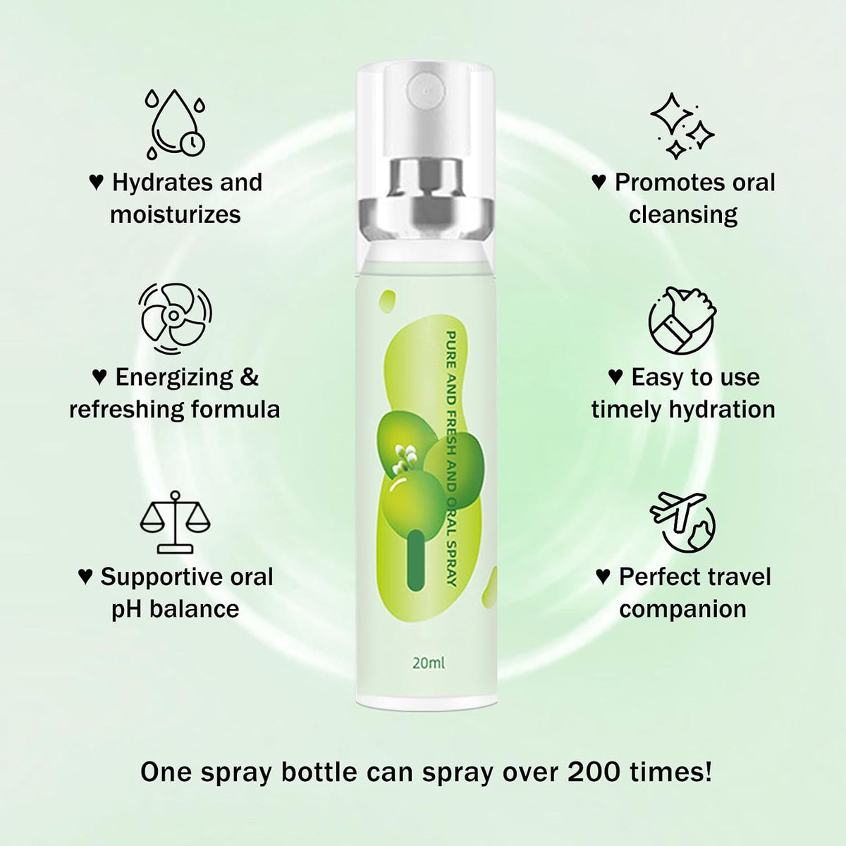 6PCS Oral Breath Spray, 3 Flavors Fruit Mouth Spray Breath Freshener Oral Care for Adults, Portable Long Lasting Refreshing Dry Mouth Spray for Bad Breath