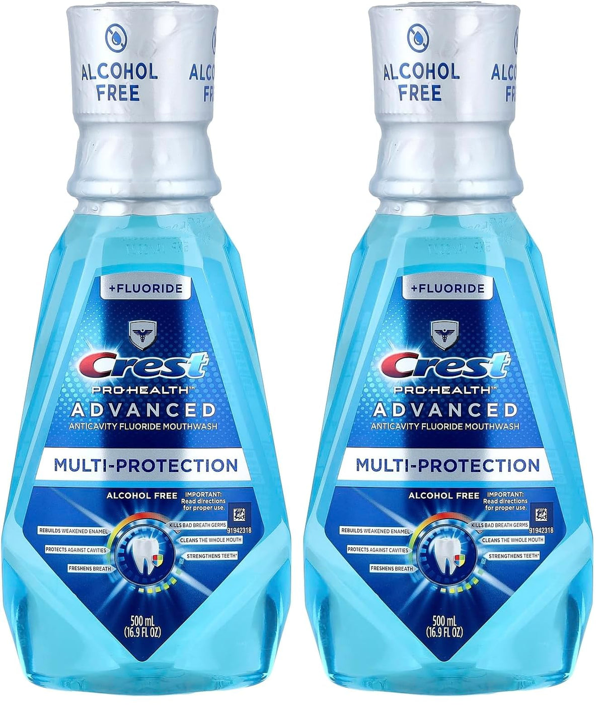 Crest Pro-Health Advanced Mouthwash, Alcohol Free, Extra Whitening, Energizing Mint Flavor, 946 mL (32 fl oz)