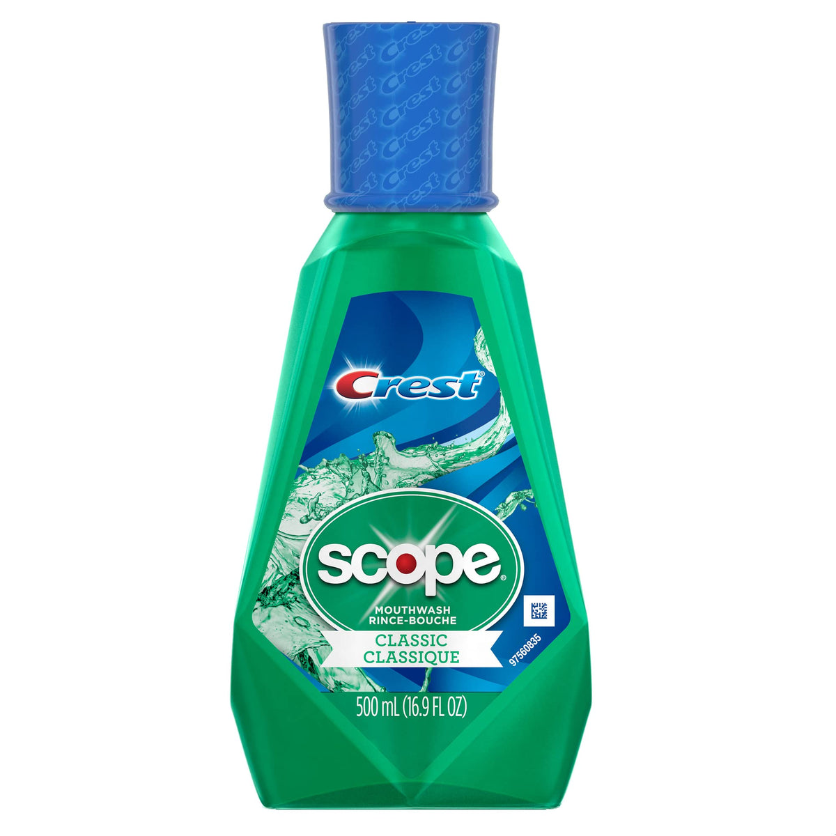 Crest Scope Classic Mouthwash, Original Formula, 500 Ml, 4 Count