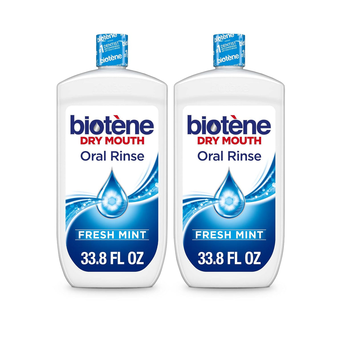 Biotene Oral Rinse Mouthwash for Dry Mouth, 2x33.8 fl oz