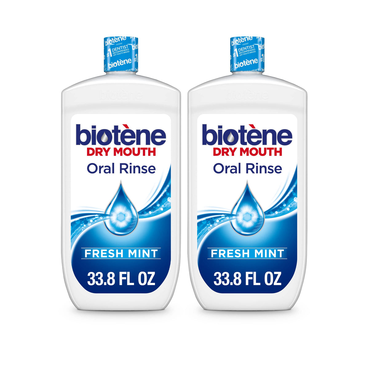 Biotene Oral Rinse Mouthwash for Dry Mouth, 2x33.8 fl oz