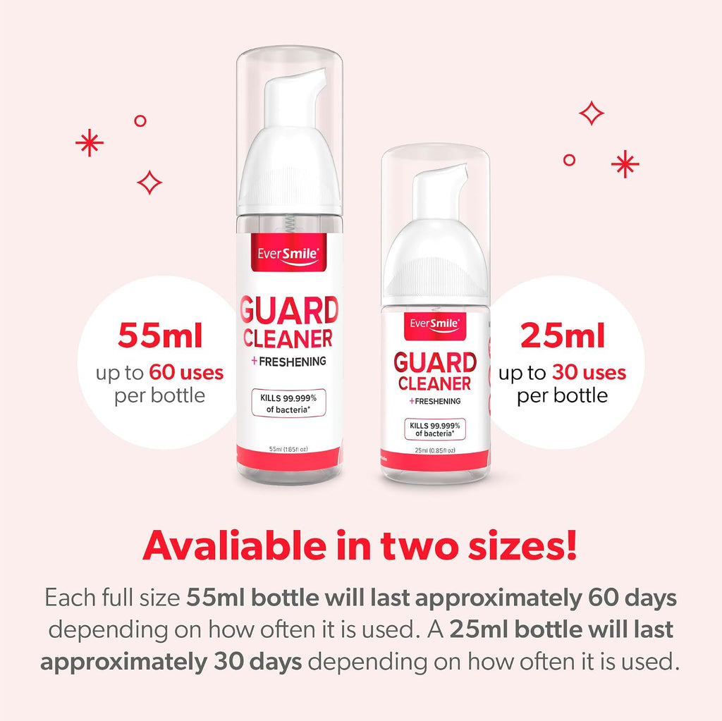 EverSmile Mouth Guard Cleaning Foam – Fresh Mint, 55ml (1 Pack) – for Mouth, Night, Football, Boxing, Sleep, Snoring, Grinding & All Types of Guards – Fights Bad Breath