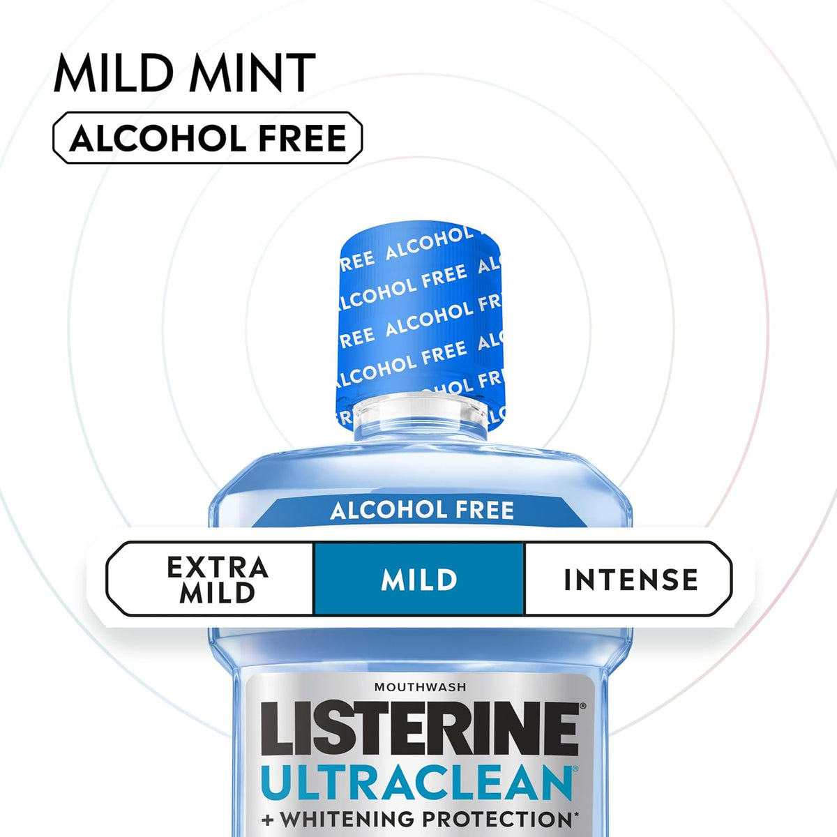 Listerine Ultraclean Alcohol-Free Mouthwash, Mild Mint, 33.8 fl. oz/1L