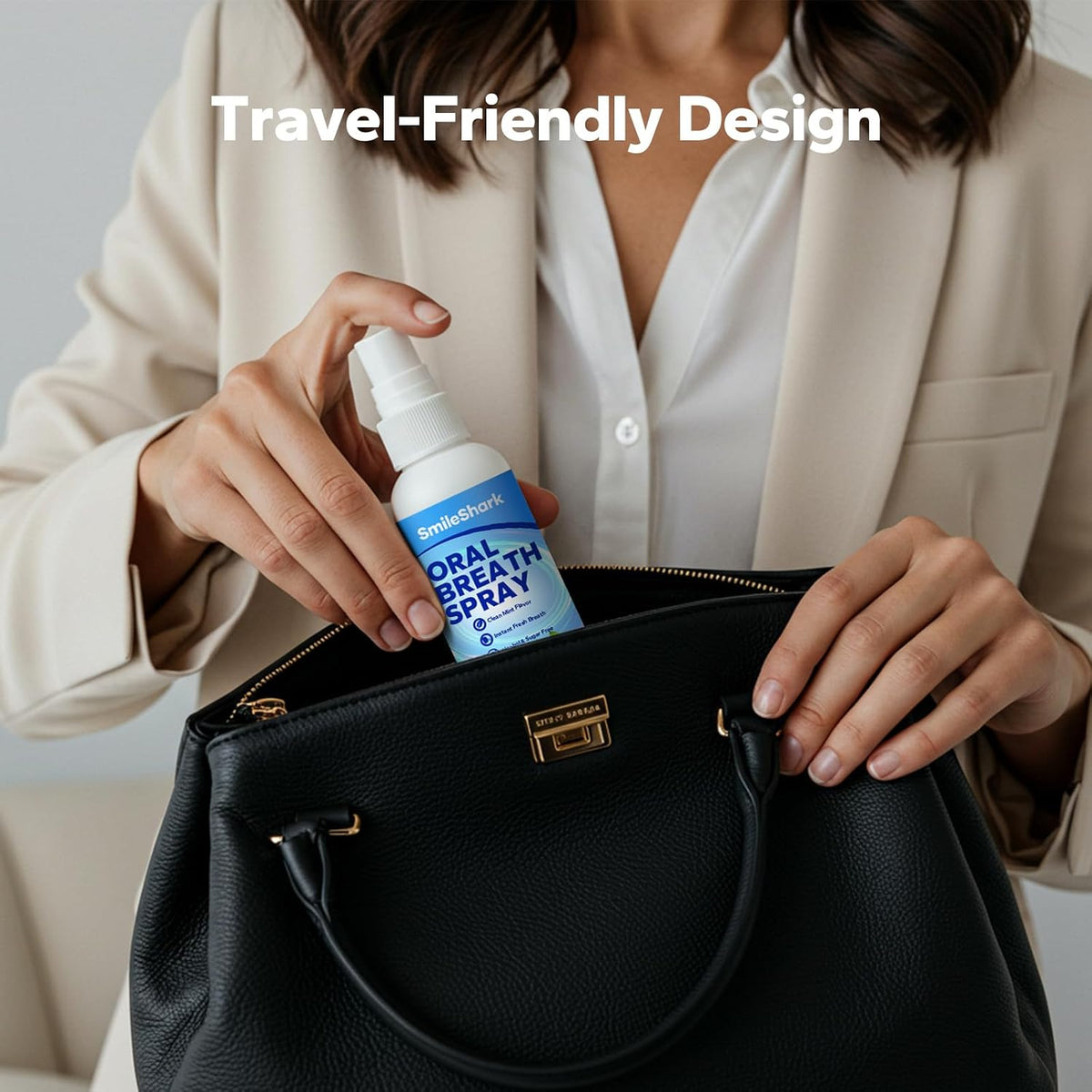 Fresh Breath Spray (2 Pack), Mouth Moisturizer for Dry Mouth, Long Lasting Mint Flavor, 1.69 oz Travel Size, Alcohol-Free & Sugar Free, Natural Ingredients for Bad Breath Instant Fresh