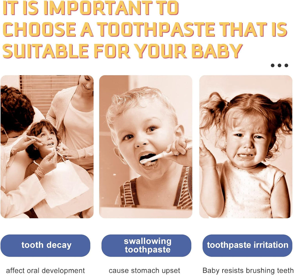 Foam Toothpaste Kids, Kids Mouthwash with Fruit Flavor - Toddler Toothpaste Age for Children,360ºCare Natural Anti-Cavity Formulas with Fluoride for Electric & U-Shape Toothbrushes