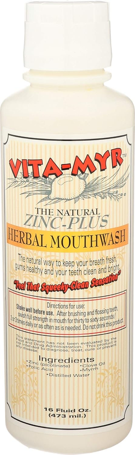 VITA-MYR Zinc-Plus Xtra Herbal Mouthwash (16 Ounce)