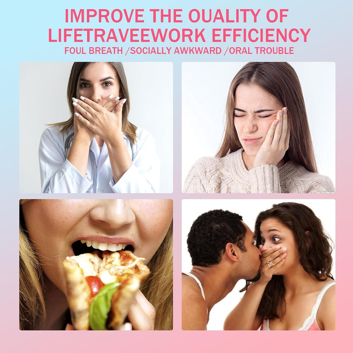 6PCS Fresh Breath Spray,Fruity Flavour Mouth Spray Freshener Spray Set for Mouth,Peaches,Oranges,Watermelon,Grapes,Lychee