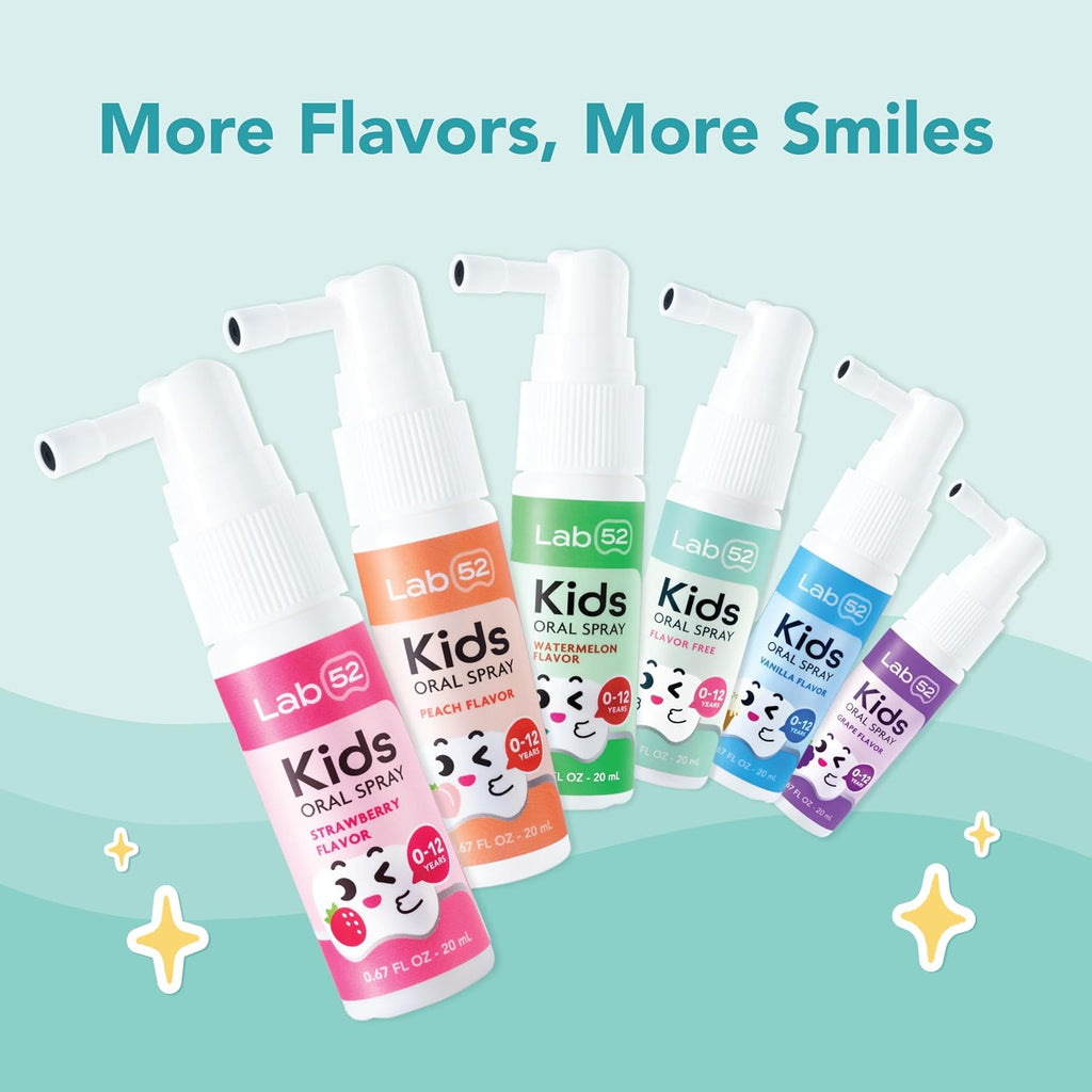 LAB52 Kids Oral Spray, Toothpaste Helper Fluoride Free, Xylitol Watermelon