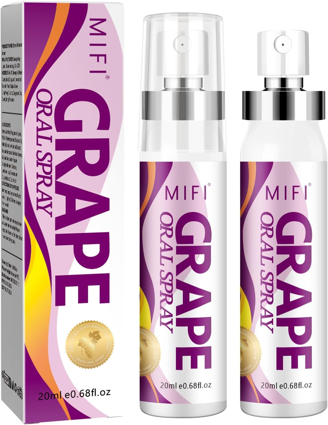 Oral Spray for Adult - Sugar-Free, Breath Freshener Spray, Dry Mouth Spray, Fights Bad Breath, Compact and Portable (Lemon Flavor*2Pack)
