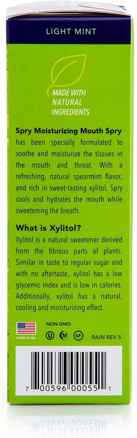 Spry Natural Xylitol All Day Dry Mouth Spray, 4.5 fl.oz (Pack of 1)