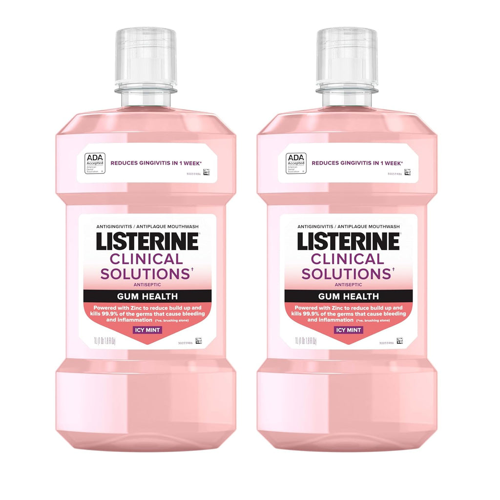 Listerine Clinical Solutions Gum Health Mouthwash, 33.8 fl.oz/1L x 2