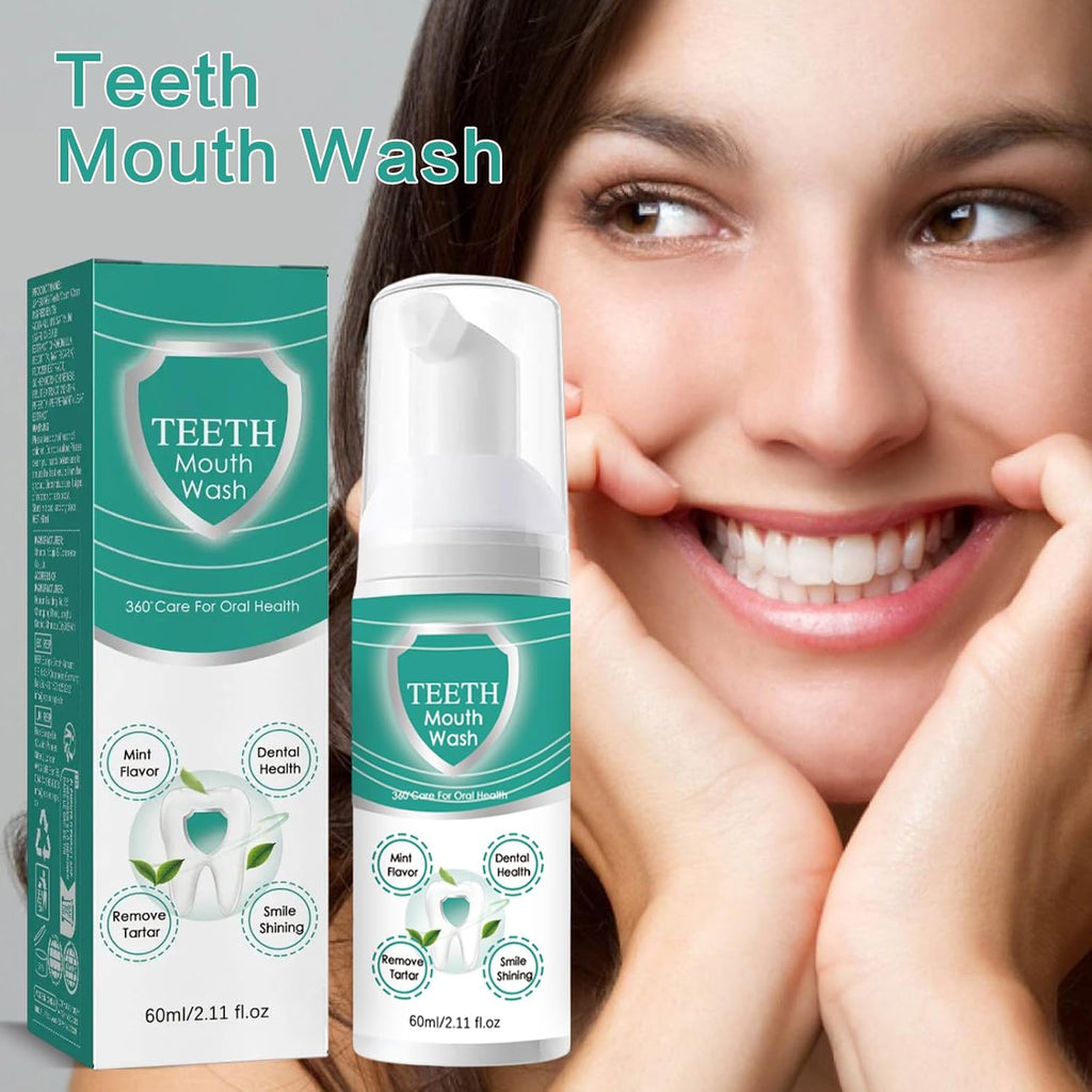 BodyFacialPro Foaming Toothpaste - Deep Cleaning Teeth Stain Remover for Yellow Teeth, Whitening Foam Mouthwash, Gum Care Breath Freshener, 1 Pack