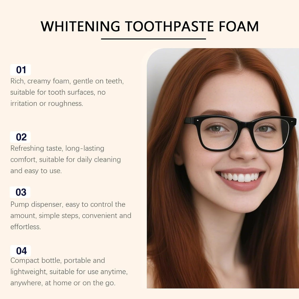 Premium Oral Care Mousse for Daily Fresh Breath Support, Smooth Foam & Gentle Cleaning Experience(3pcs)