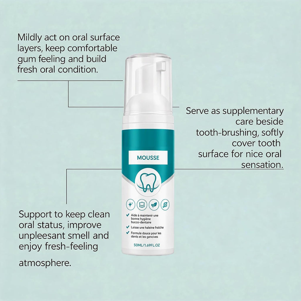 Oral Fresh Mousse, Soft Foam Daily Care, Clean Fresh Breath Comfort