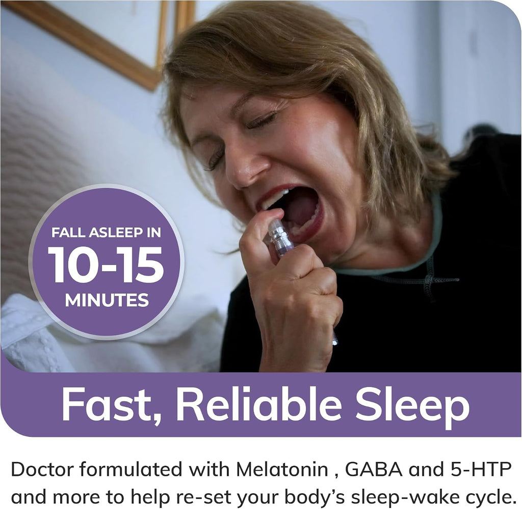 Fast-Acting Natural Sleep Aid Spray with Melatonin 1 mg, GABA, & 5HTP