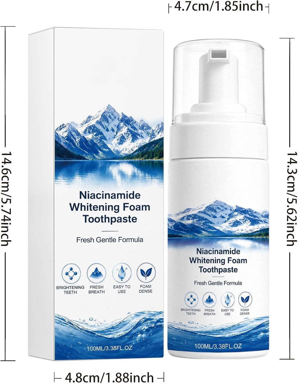 Niacinamide Tooth Mousse - Mint Foam for Fresh Daily Oral Care