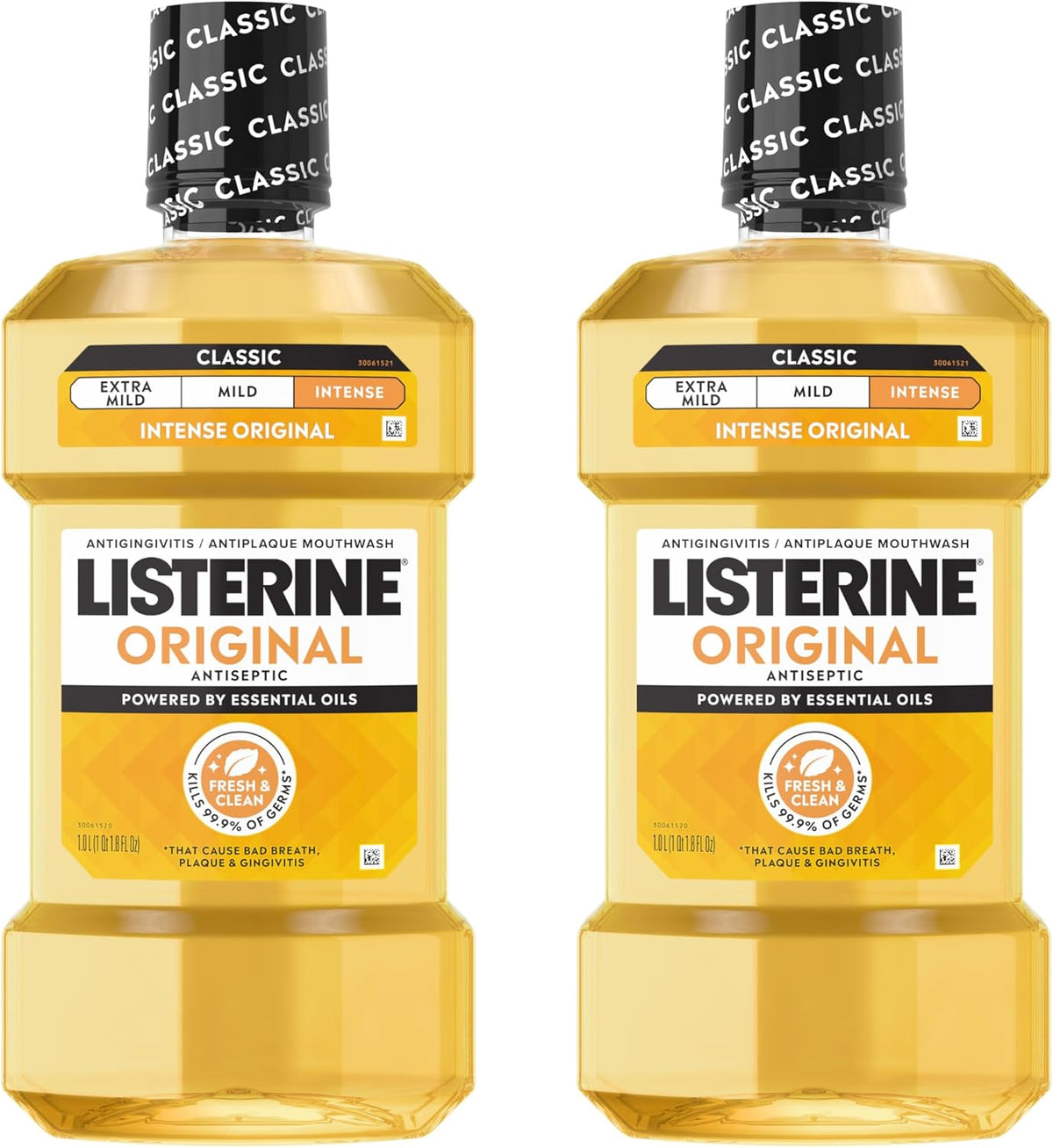 Listerine Original Antiseptic Mouthwash, Intense Taste, 33.8 fl. oz/1L x 2