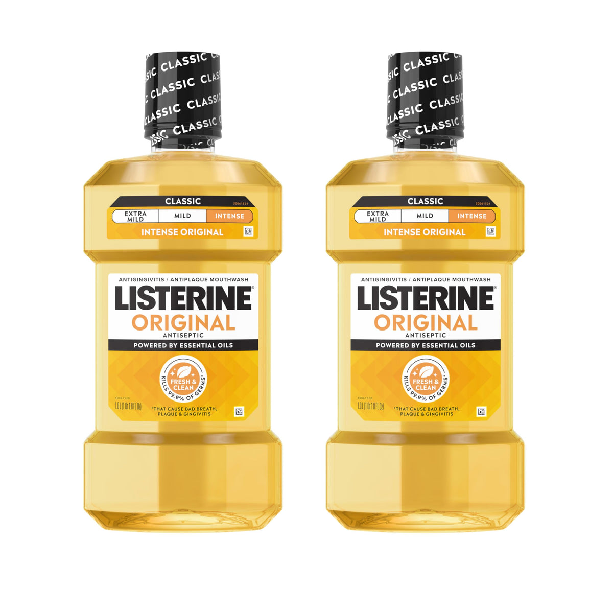 Listerine Original Antiseptic Mouthwash, Intense Taste, 33.8 fl. oz/1L x 2