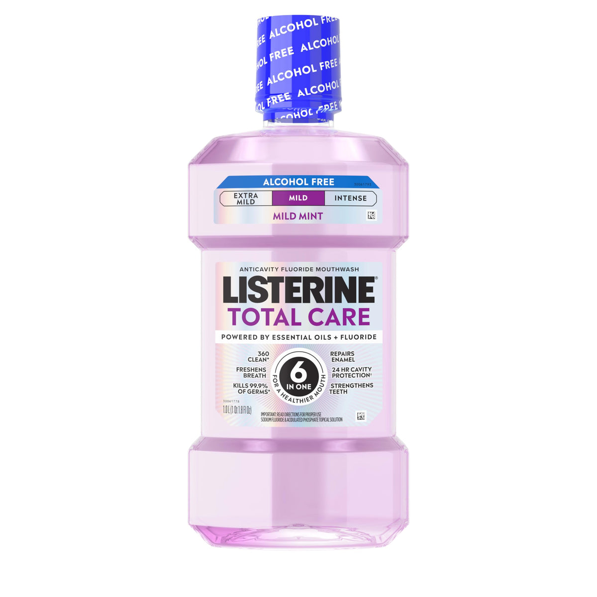 Listerine Total Care Alcohol Free Mouthwash, Mild Mint, 33.8 fl. oz/1L