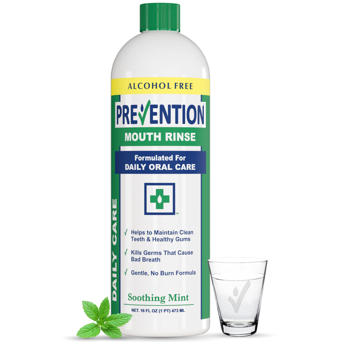 Prevention Daily Care Mouthwash, Hydrogen Peroxide Rinse 16 oz 2-Pack