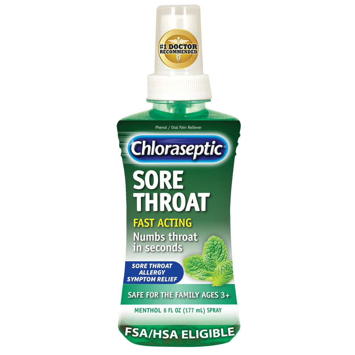 Chloraseptic Max Strength Sore Throat Spray, Sugar-Free Wild Berry, 4 Fl Oz