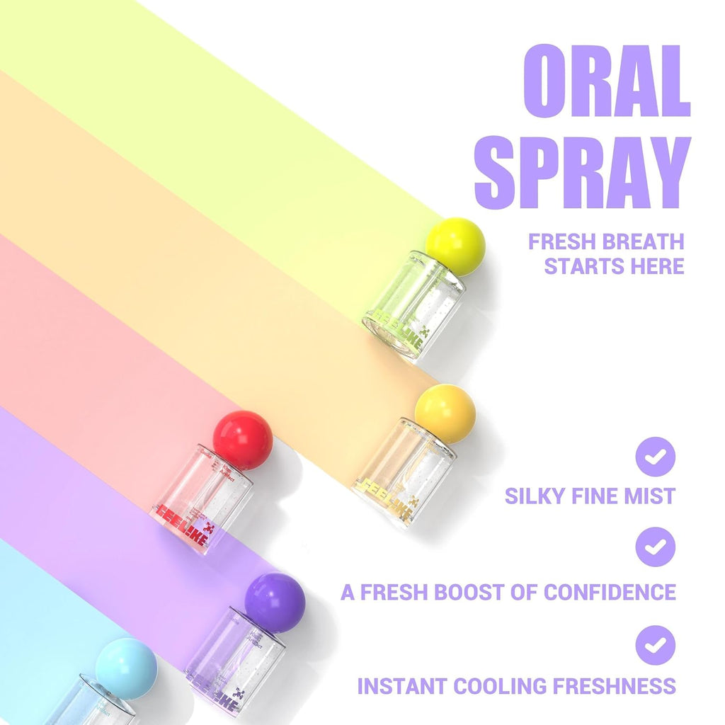 Oral Spray (2-Pack) – Fresh Breath Spray, Mint & Orange Flavors, Long-Lasting Fresh Scent, Alcohol-Free, 20ml
