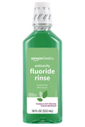 Amazon Basics Anticavity Fluoride Rinse, Alcohol-Free, Mint, 18 ounce (Pack of 4), Packaging May Vary