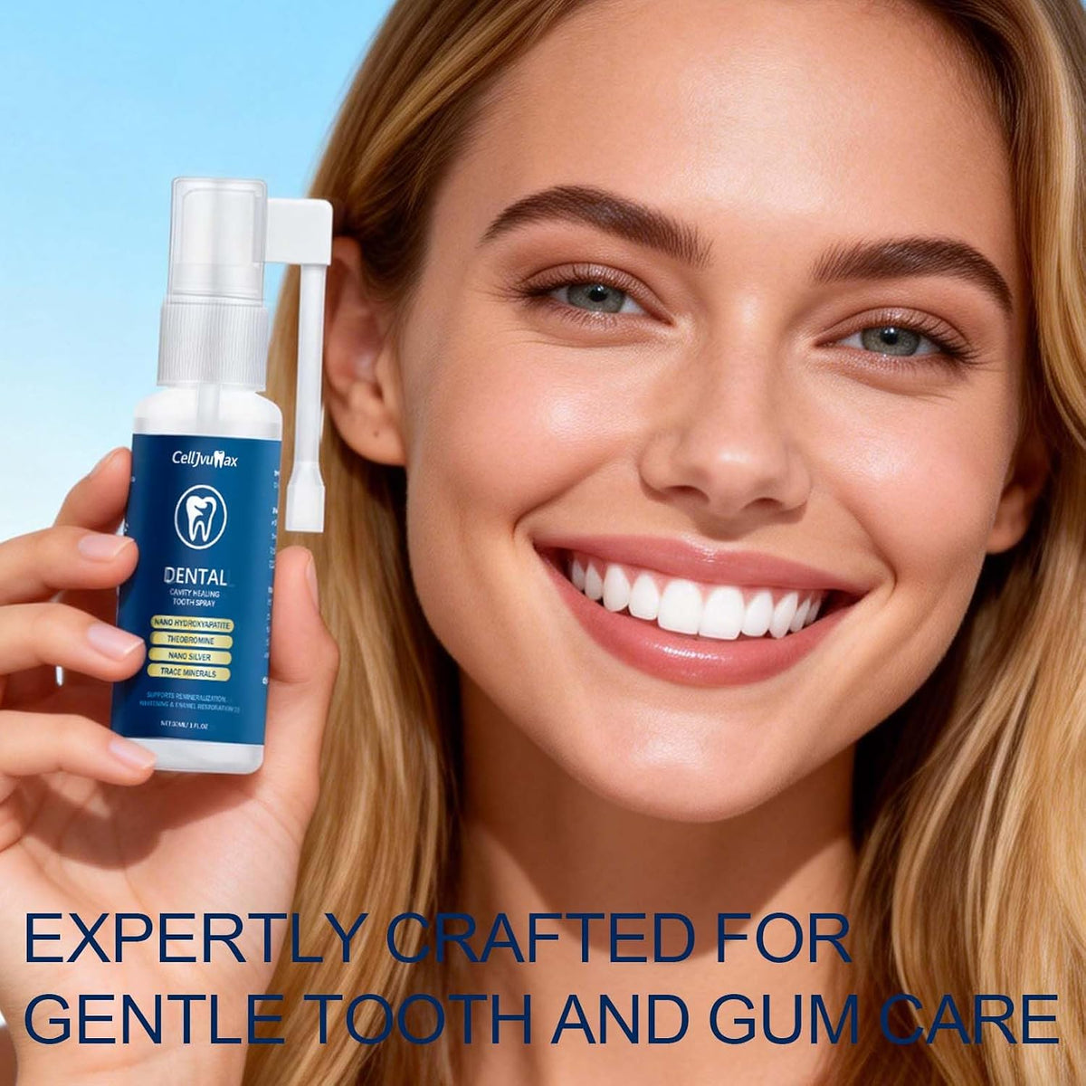 Enamel Care Mouth Spray, Alcohol-Free with Fluoride and Zinc, Fights Bad Breath and Strengthens Teeth, for Daily Freshness and Oral Care (02)