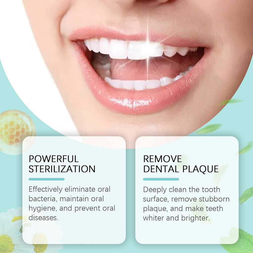 Tooth Cleaning Mousse with Chamomile & Propolis, Minty Fresh Daily Oral Care for Teeth Whitening, Surface Stain Cleansing & Long Lasting Fresh Breath(1pcs)
