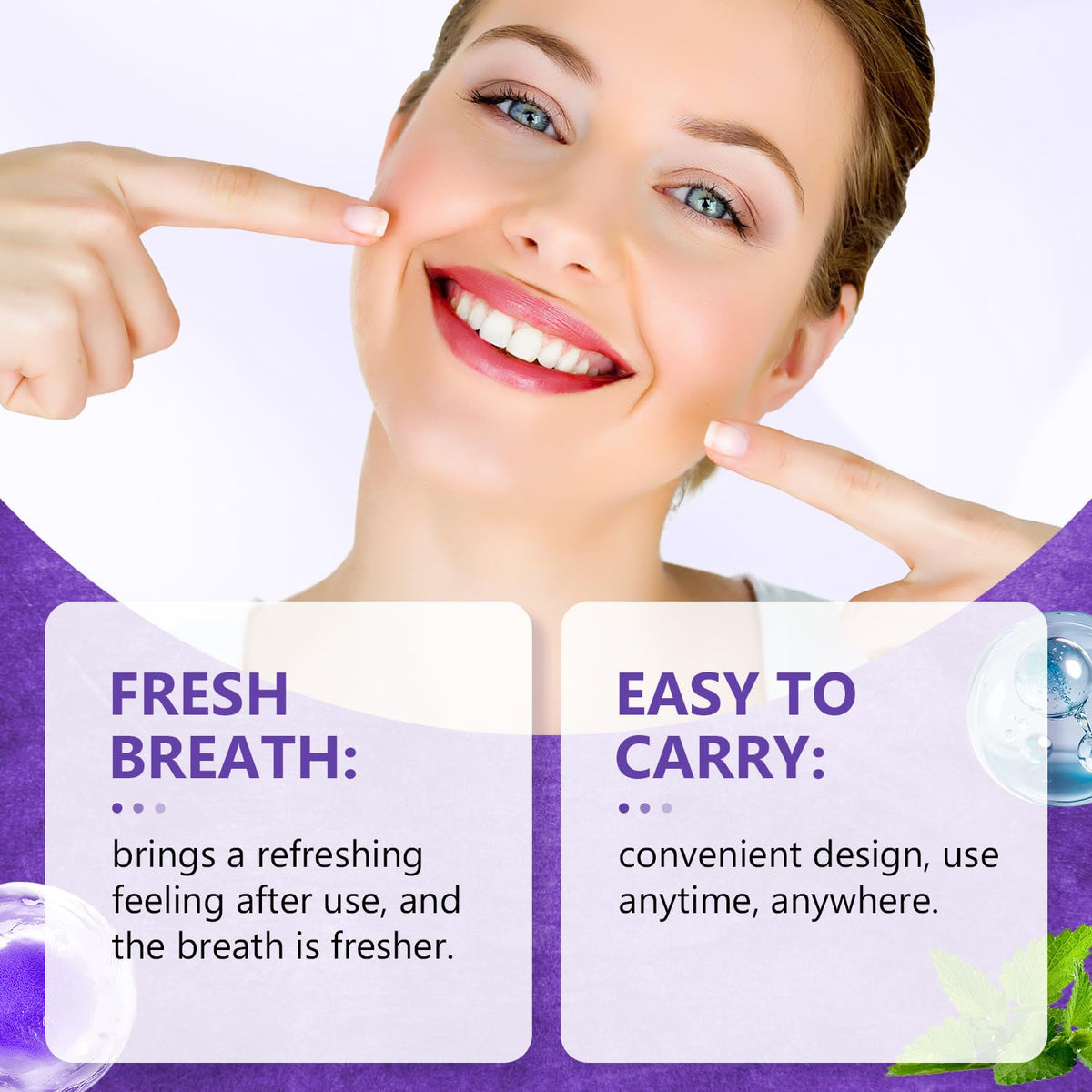 2Pcs Probiotic Oral Spray for Long-Lasting Freshness, Alcohol-Free Oral Spray with Probiotics for Breath Care, Cool Breath Probiotic Spray, Convenient Travel-Sized Breath Spray (20ml/0.68oz)