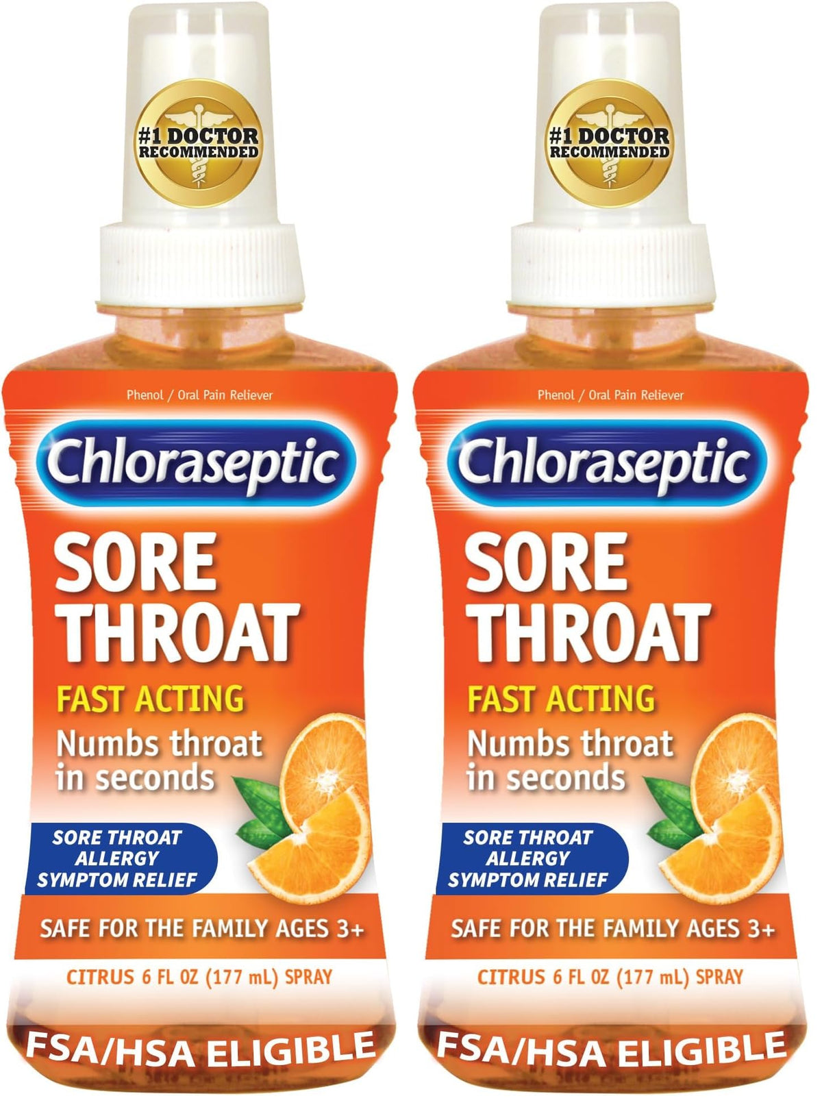 Chloraseptic Max Strength Sore Throat Spray, Sugar-Free Wild Berry, 4 Fl Oz