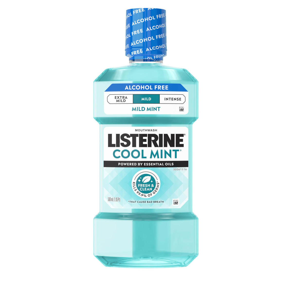 Listerine Cool Mint Alcohol Free Mouthwash, Mild Mint, 50.7 fl. oz/1.5L