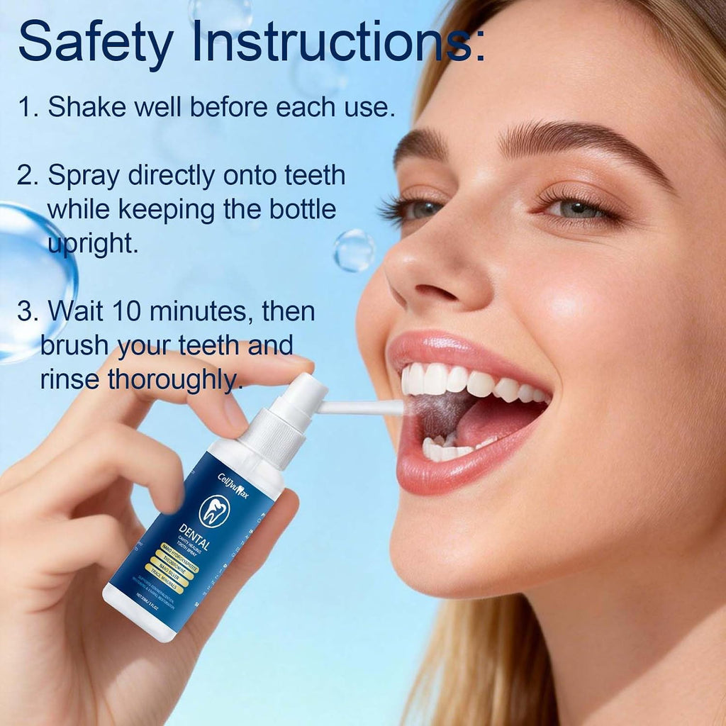 Enamel Care Mouth Spray, Alcohol-Free with Fluoride and Zinc, Fights Bad Breath and Strengthens Teeth, for Daily Freshness and Oral Care (02)