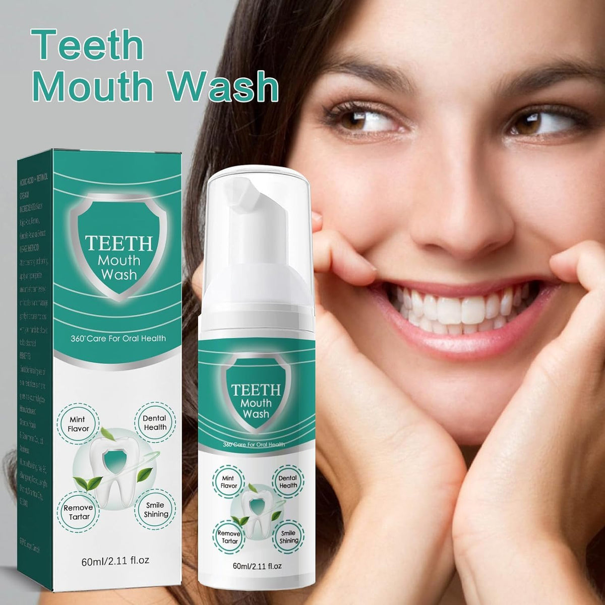 Oral Mouthwash - Teeth Mouthwash Foam, Teeth Total Care Mouthwash, Teeth Whitening Mouthwash, Oral Care Mouthwash Foam (5PC)