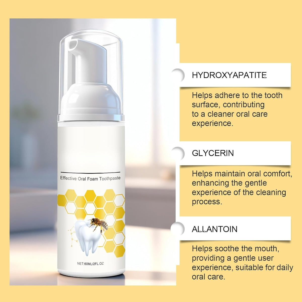 Gentle Mint Foam Tooth Mousse for Refreshing Oral Care, Fresh Breath, and Daily Comfort, Easy-to-Use Teeth Cleaning Solution(1pcs)
