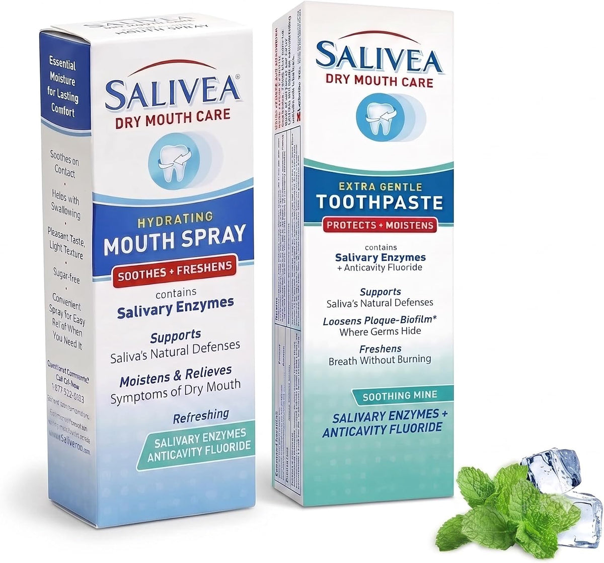 Salivea Dry Mouth Relief Duo — Anticavity Toothpaste + Mouth Spray