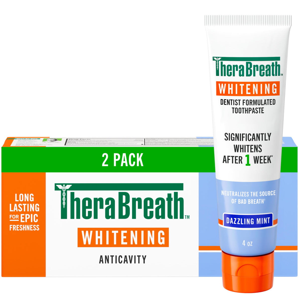 TheraBreath Healthy Gums Oral Rinse, Clean Mint, 16 fl oz, 2-Pack