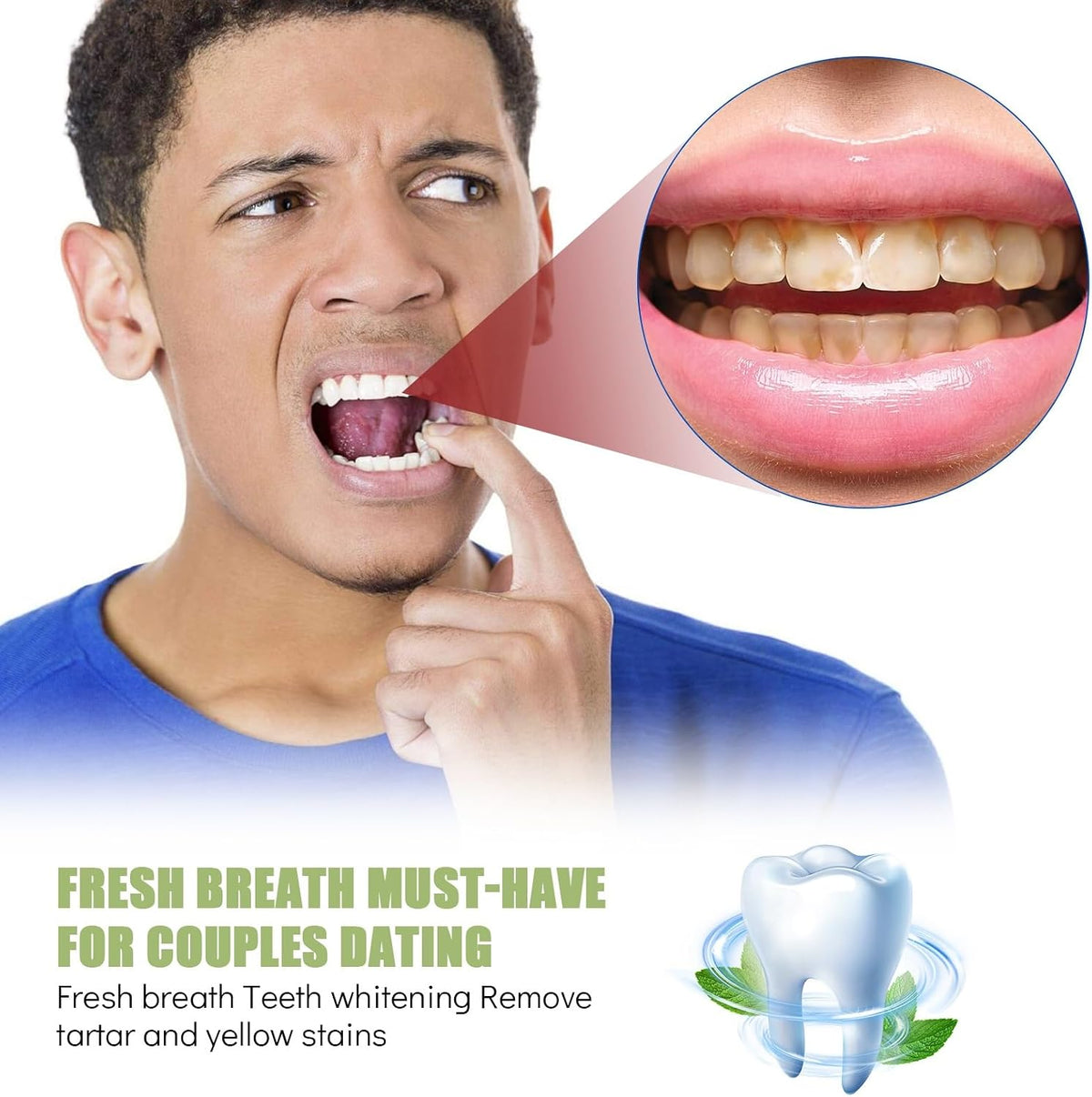 Whiten & Fresh Tooth Foam - Baking Soda, Licorice & Xylitol for Stain Removal, Daily Oral Care & Fresh Breath - Easy Use for Families(3pcs)