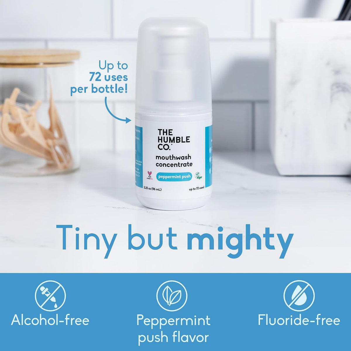 The Humble Co. Mouthwash Concentrate for Bad Breath - Peppermint