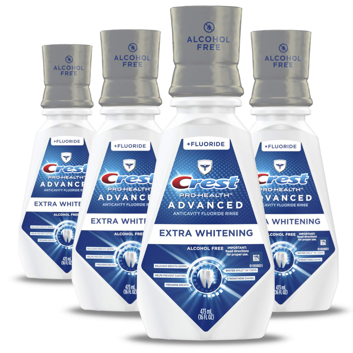 Crest Pro-Health Advanced Mouthwash, Alcohol Free, Extra Whitening, Energizing Mint Flavor, 946 mL (32 fl oz)