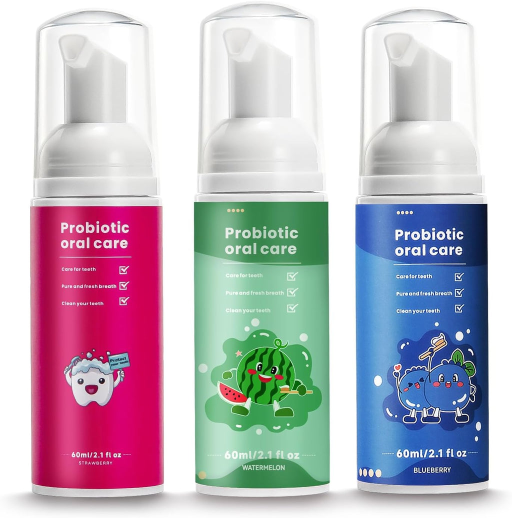 Kids Fluoride Free Toothpaste,Toddler Deep Cleaning Foam Toothpaste